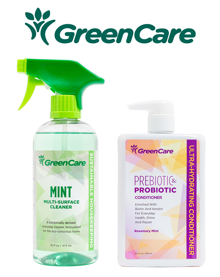 Greencare Logo and Products